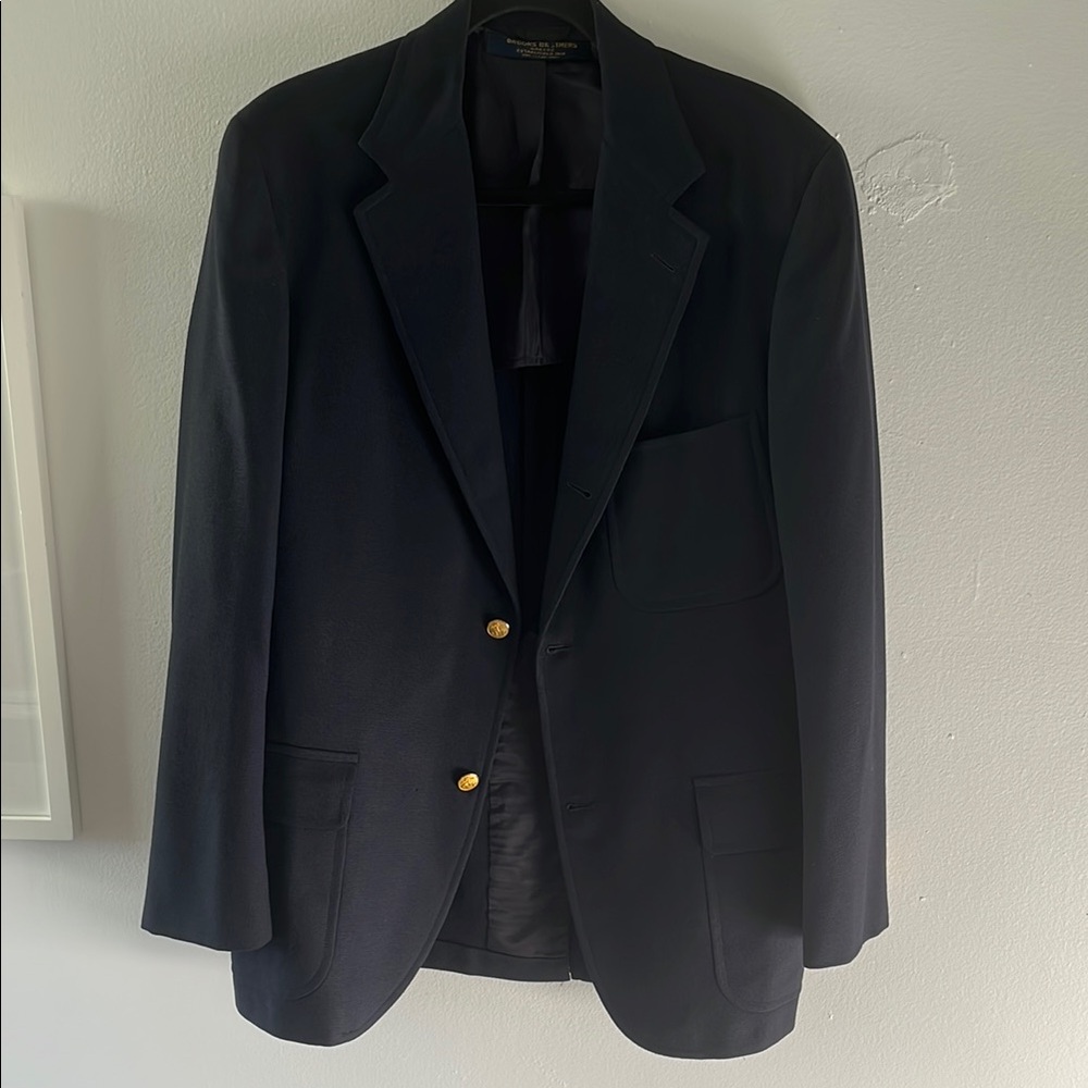 Brooks Brothers Navy Blazer with Gold Buttons